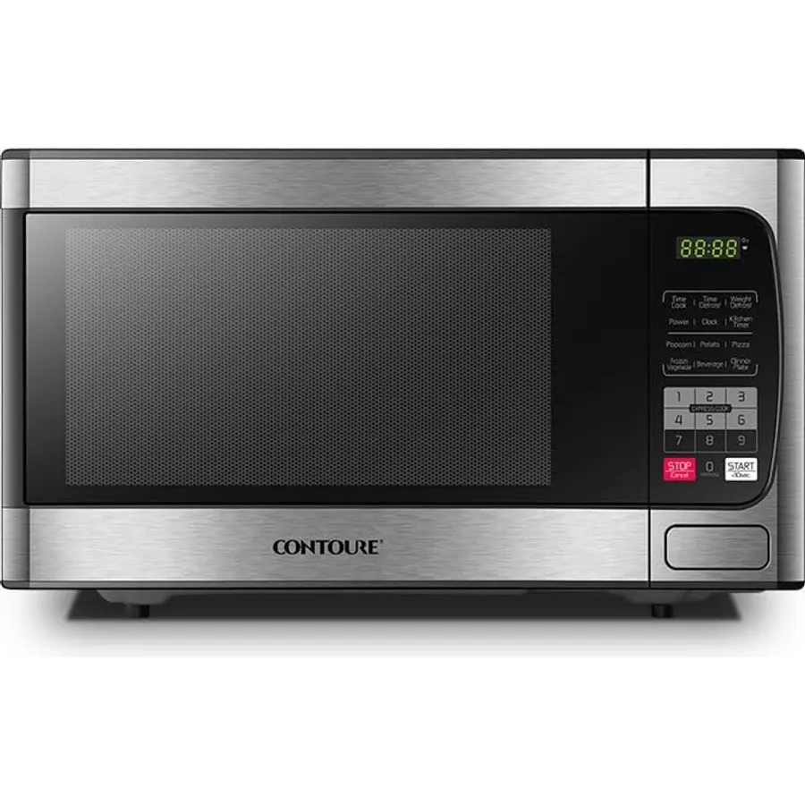 CONTOURE Built-In RV Microwave Oven, 900W, Stainless Steel