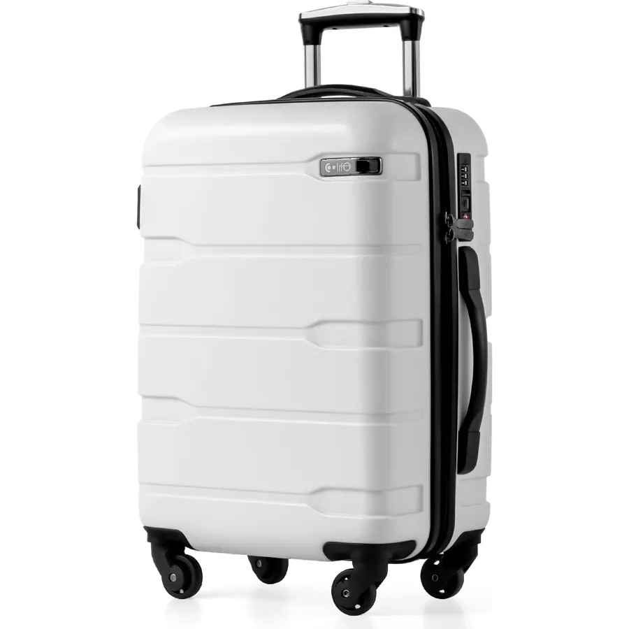 Coolife Carry On Luggage Hardside Suitcase with Spinner Wheels, 20in