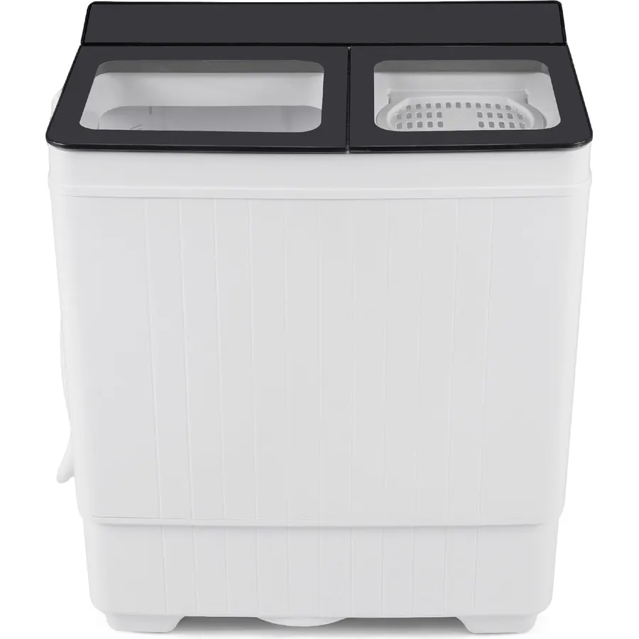 COSTWAY 26Lbs Portable Washing Machine with Built-in Drain Pump, Gray