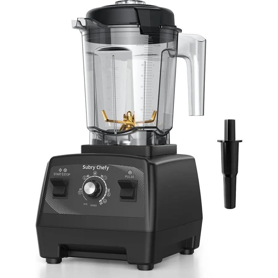 Countertop Blender Pro 2000W, Professional High-Speed Blender with Powerful Brushless Motor, 25-Speed, 68oz, Heavy Duty Kitchen Blender for Smoothies, Ice Crushing & Food Prep, Black