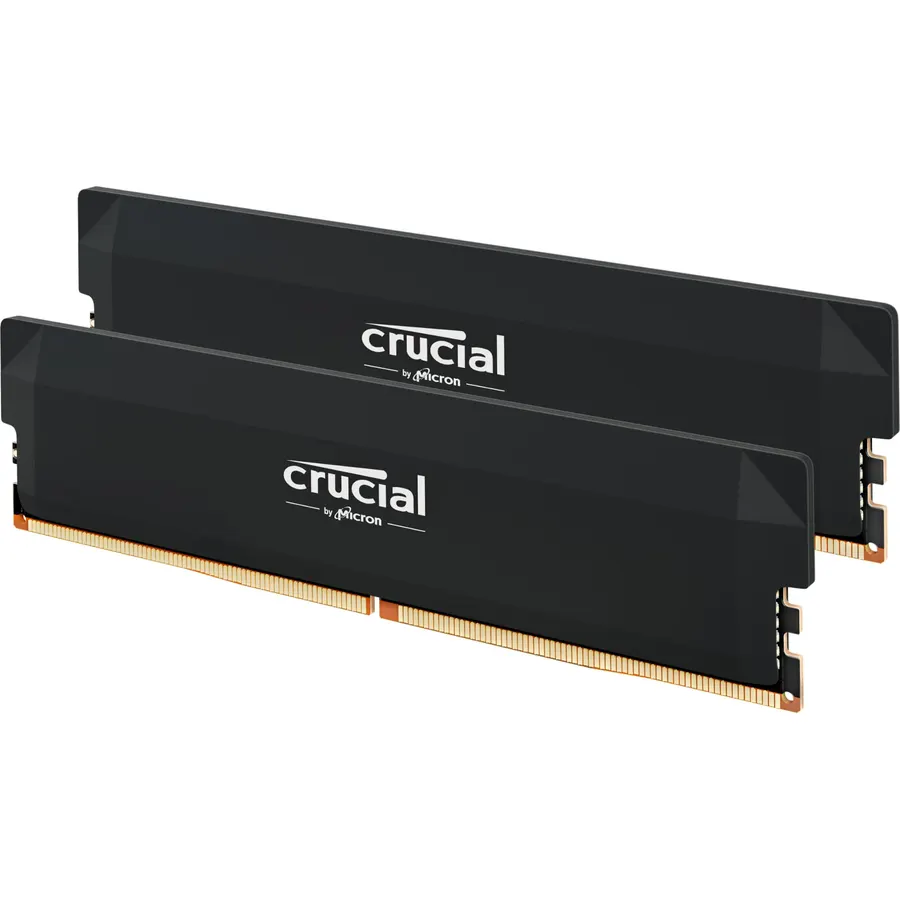 Crucial Pro DDR5 RAM 32GB Kit (2x16GB), 6400MHz CL32, Overclocking Desktop Gaming Memory, Intel XMP 3.0 & AMD Expo Compatible, Black - CP2K16G64C32U5B