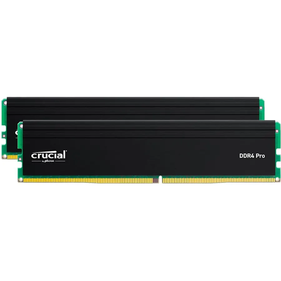Crucial Pro 64GB DDR4 RAM Kit (2x32GB), 3200MHz (or 3000MHz or 2666MHz) Desktop Memory, Compatible with Intel and AMD Ryzen - CP2K32G4DFRA32A