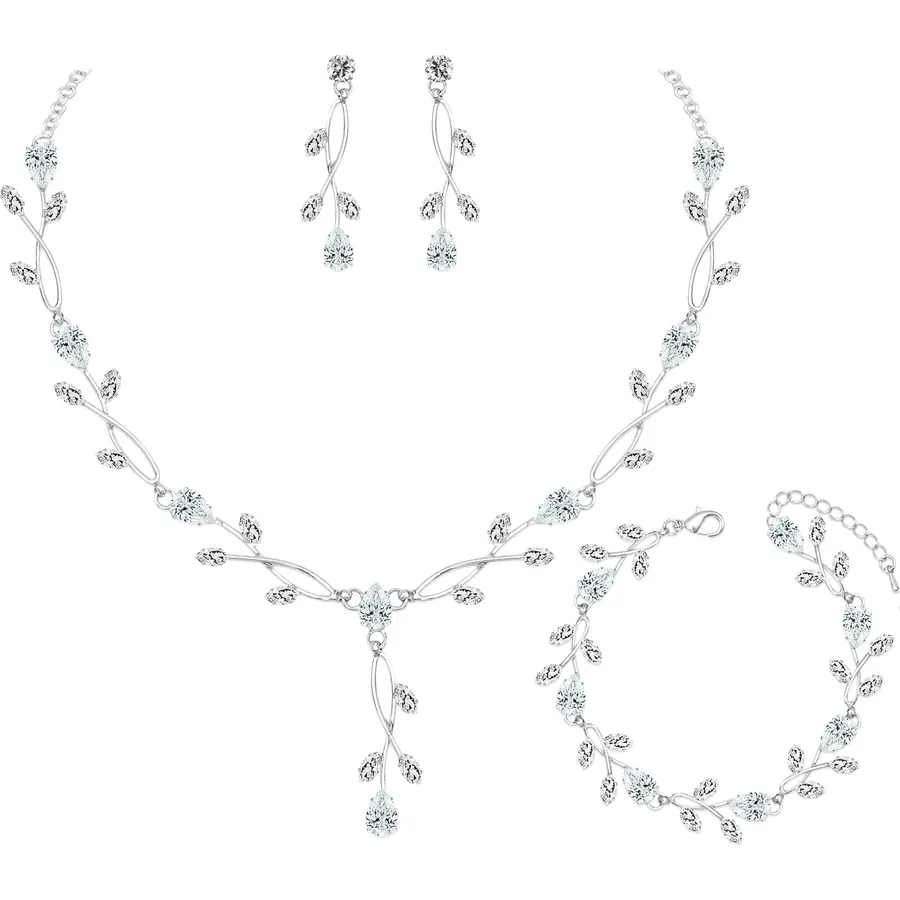 CSY Elegant Bridal Jewelry Sets Wedding Prom Homecoming Gown Accessories
