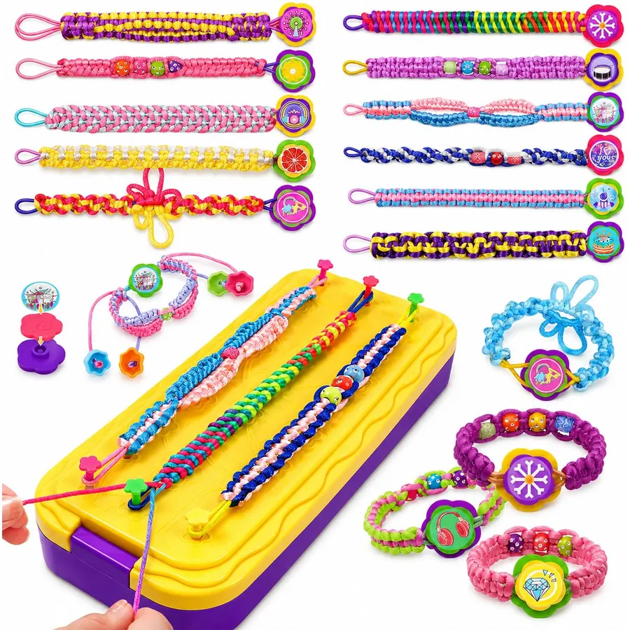 Gionlion Clay Beads Bracelet Making Kit, Pack 2 Boxes Preppy Letter Spacer Beads and Charms Kit for Friendship Jewelry Making, Arts and Crafts Gifts for Girls Ages 8-12