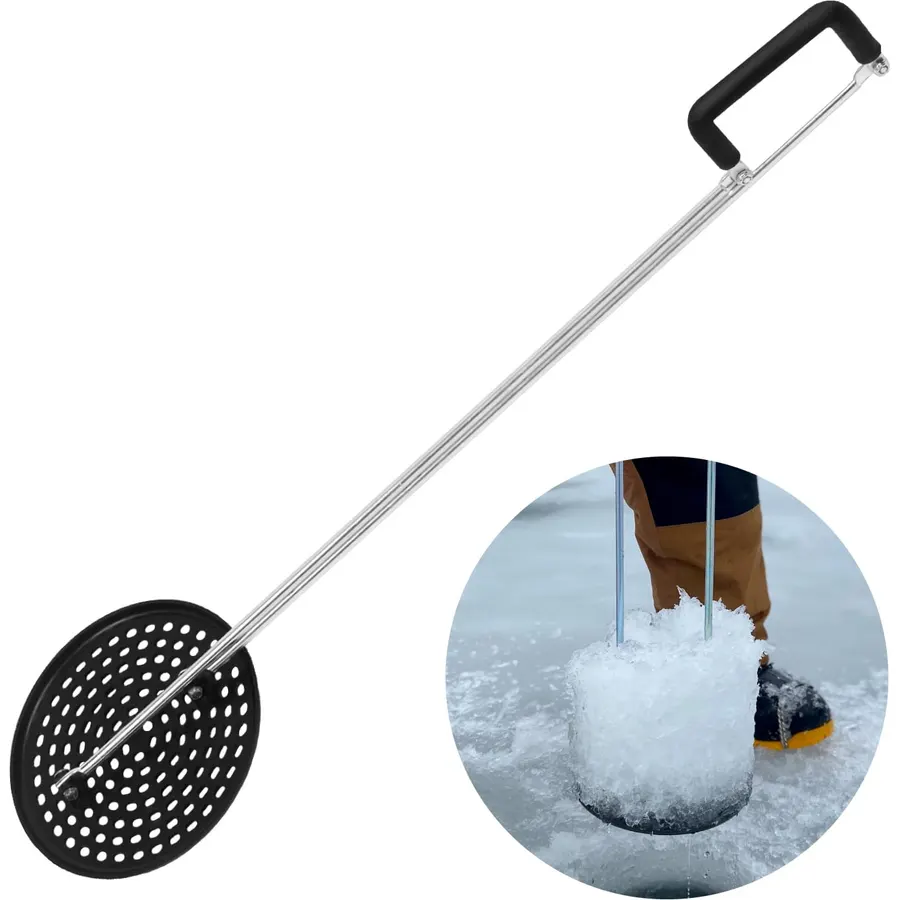 Deep Freeze One-Shot Ice Skimmer-Pro Edition - Ice Fishing Skimmer - Ice Fishing Hole Scoop - Ice Fishing Gear & Accessories - Fishing Tool - Fishing Gear