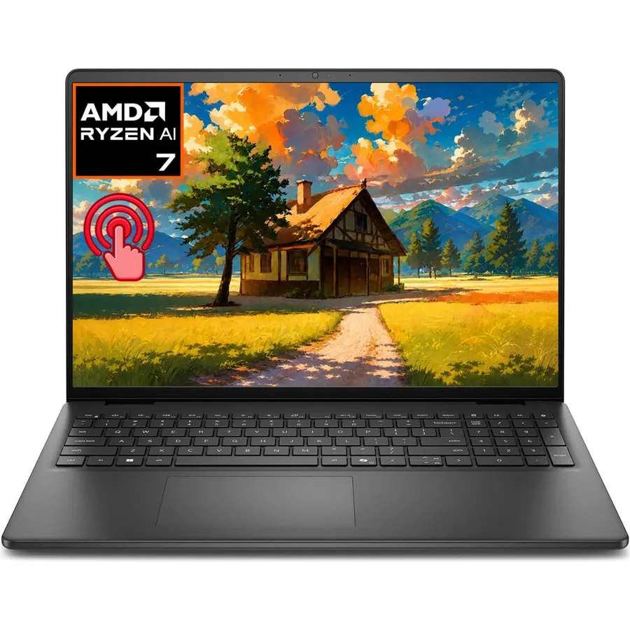 Dell 16 Laptop DC16255 Touchscreen, 16GB DDR5, 1TB SSD, AMD Ryzen 7 250