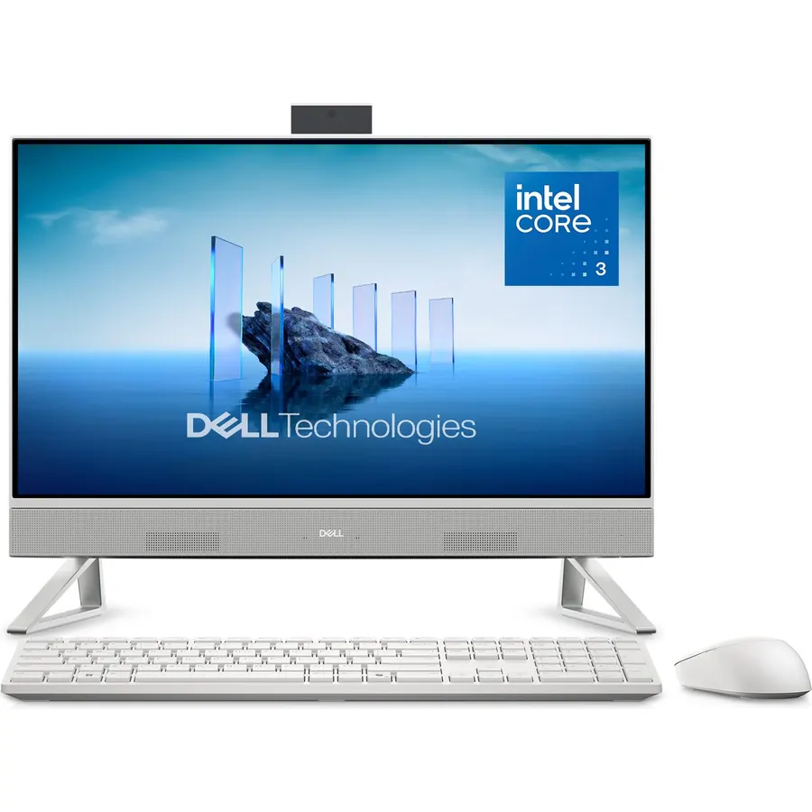 Dell 23.8" All-in-One Desktop, FHD, Intel Core 3 100U, Windows 11 Home