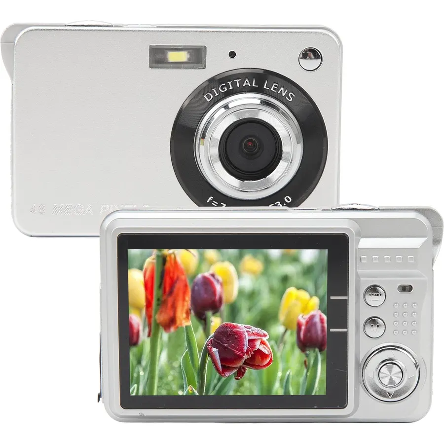 Digital Camera for Photography, 48MP Photos 4K Video 8X Digital Zoom Multiple Color Filters Auto Focus 2.7 Inch TFT Screen, for Travel Vlogging