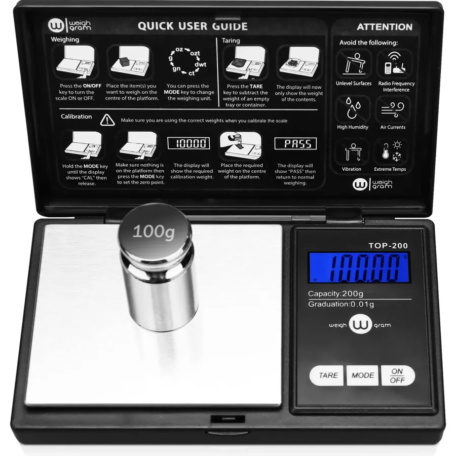 Fuzion Digital Pocket Scale, 500g x 0.01g Gram Scale, High Precision