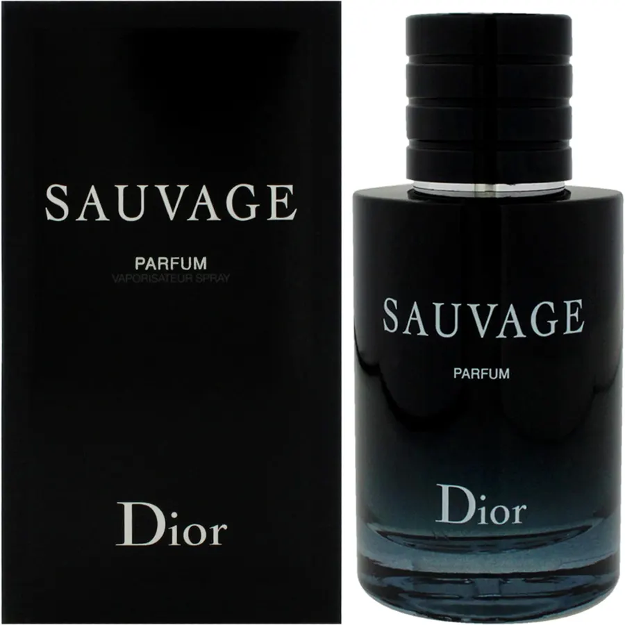 Dior Sauvage Parfum Spray for Men 2.0 Ounces, clear