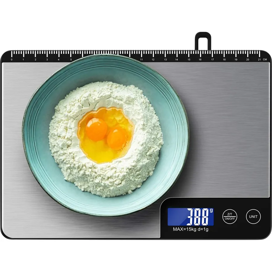 Diyife 33lb Digital Kitchen Scale with Large Weighing Area (9 in)