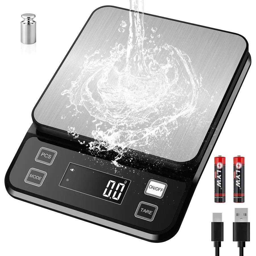 Diyife Large 22lb Kitchen Scale with 0.1g High Precision, IPX67 Waterproof