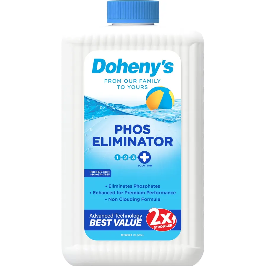 Doheny's Pro-Grade Plus PHOS Eliminator | Quickly and Reliably Removes Phosphates in Your Pool | Non-Clouding Formula | Safe, Simple & Effective Solutions for All Swimming Pools, 1.5L