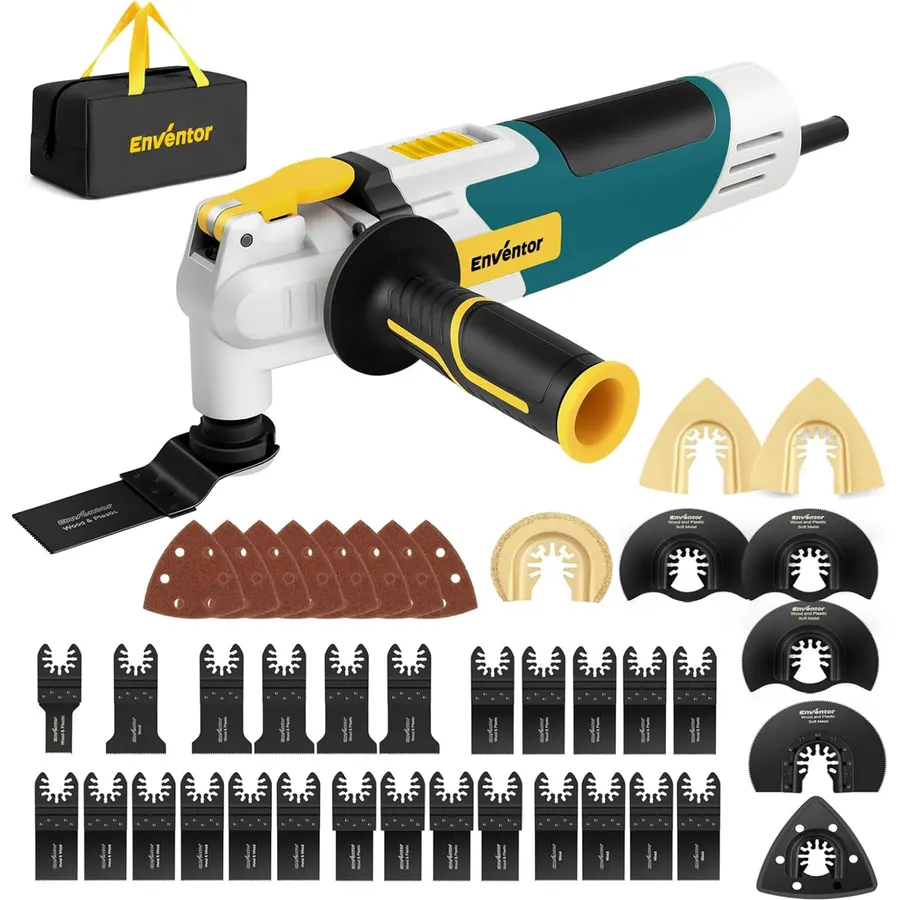 Enventor Oscillating Tool with Tool-Free Change, 260 W, 43 Accessories