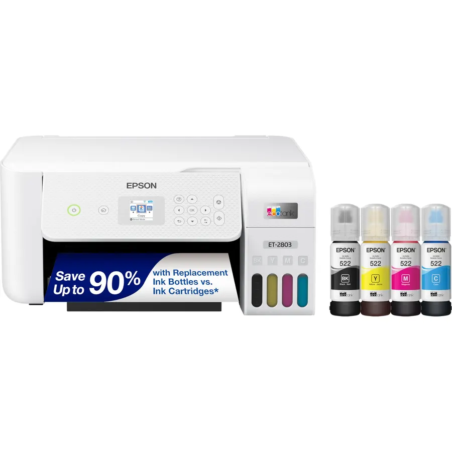 Epson EcoTank ET-2803 Wireless Color All-in-One Supertank Printer