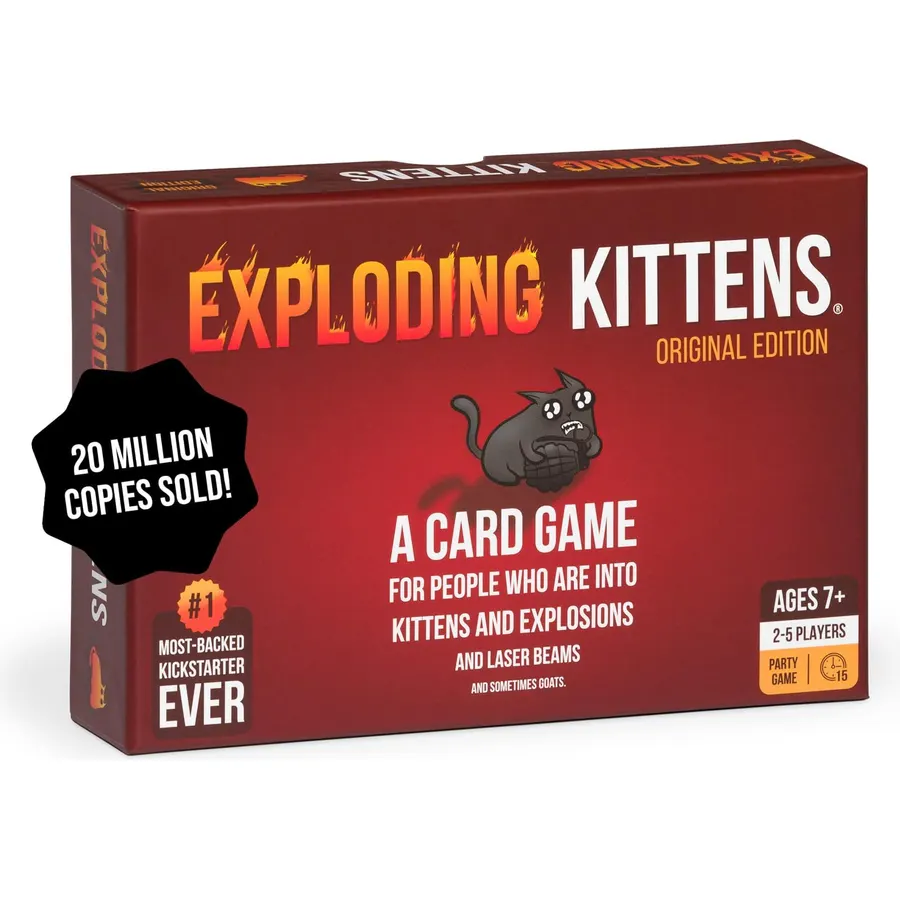Exploding Kittens Original Edition, 2-5 Players, Ages 7+ Card Game