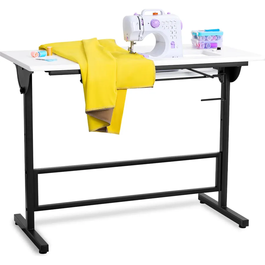 Folding Sewing Table, Warm White