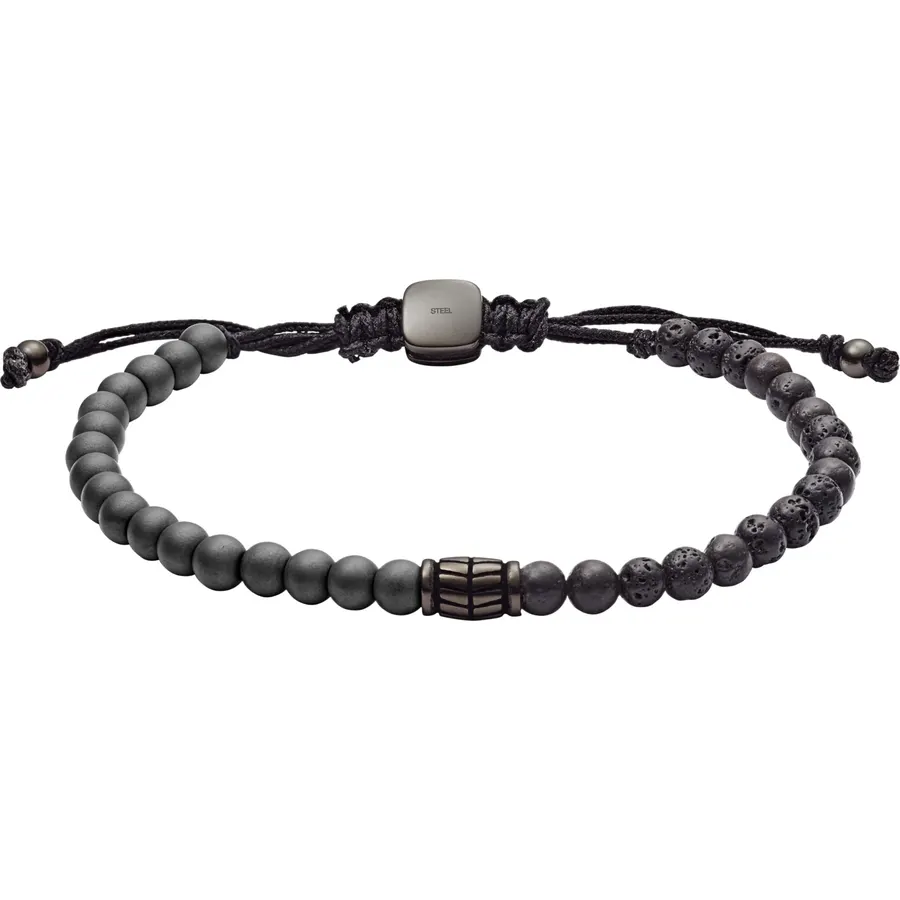 Fossil Men's Beaded Bracelet