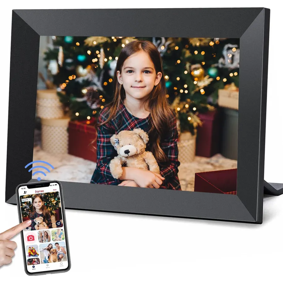 FRAMEO Digital Picture Frame,10.1" Digital Photo Frame WiFi with 32GB