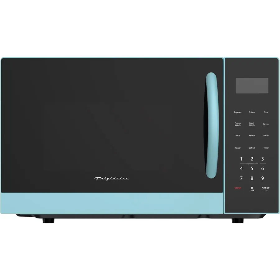 FRIGIDAIRE 0.9-Cubic Feet Microwave Oven with Oversized Display, Blue