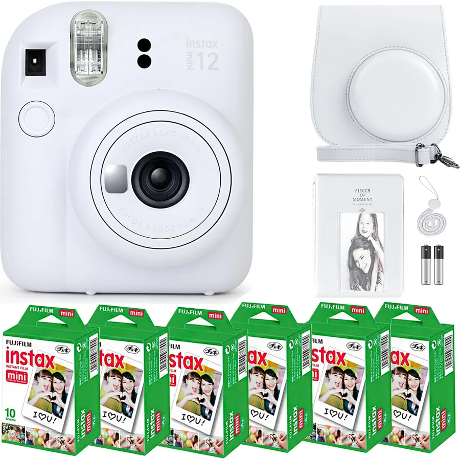 Fujifilm Instax Mini 12 Instant Camera Pastel Blue & 60 Fuji Film Sheets