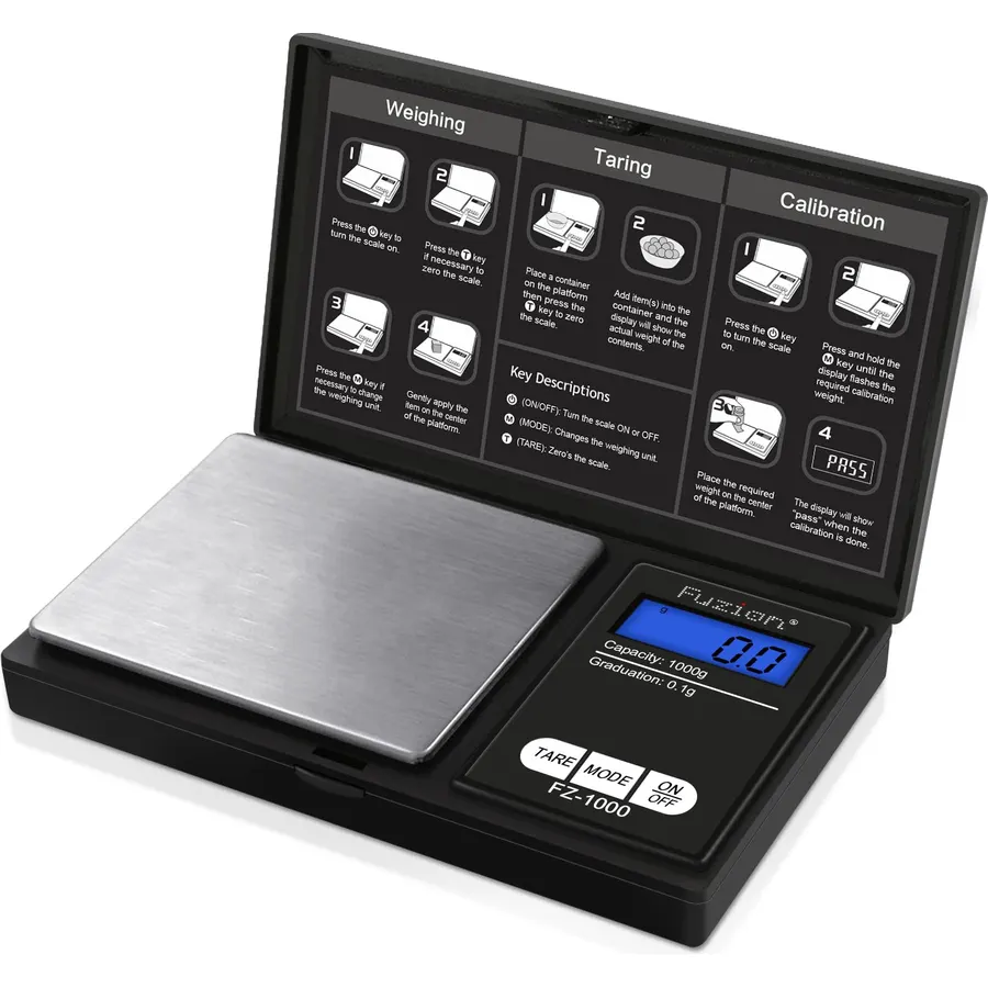 Fuzion Digital Pocket Gram Scale - 1000g/0.1g Small Food Scale Portable