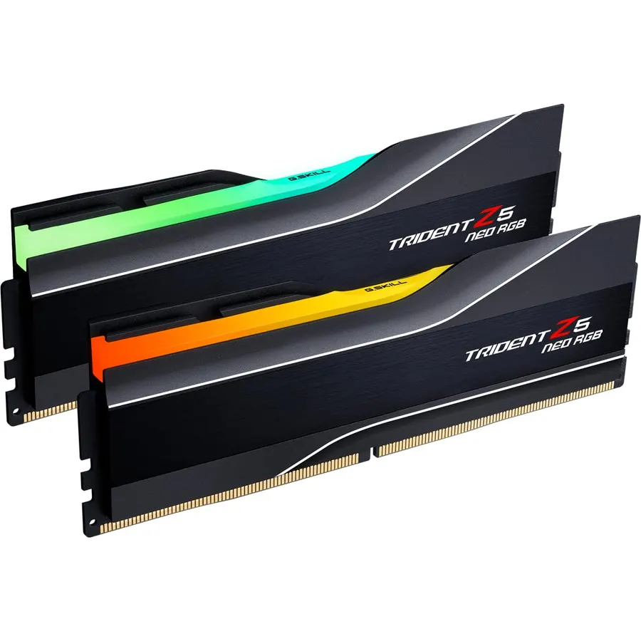 G.SKILL Trident Z5 Neo RGB Series DDR5 RAM (AMD EXPO) 96GB (2x48GB) Up to 5600MT/s* CL40-40-40-89 1.25V Desktop Computer Memory U-DIMM - Matte Black (F5-5600J4040D48GX2-TZ5NR)