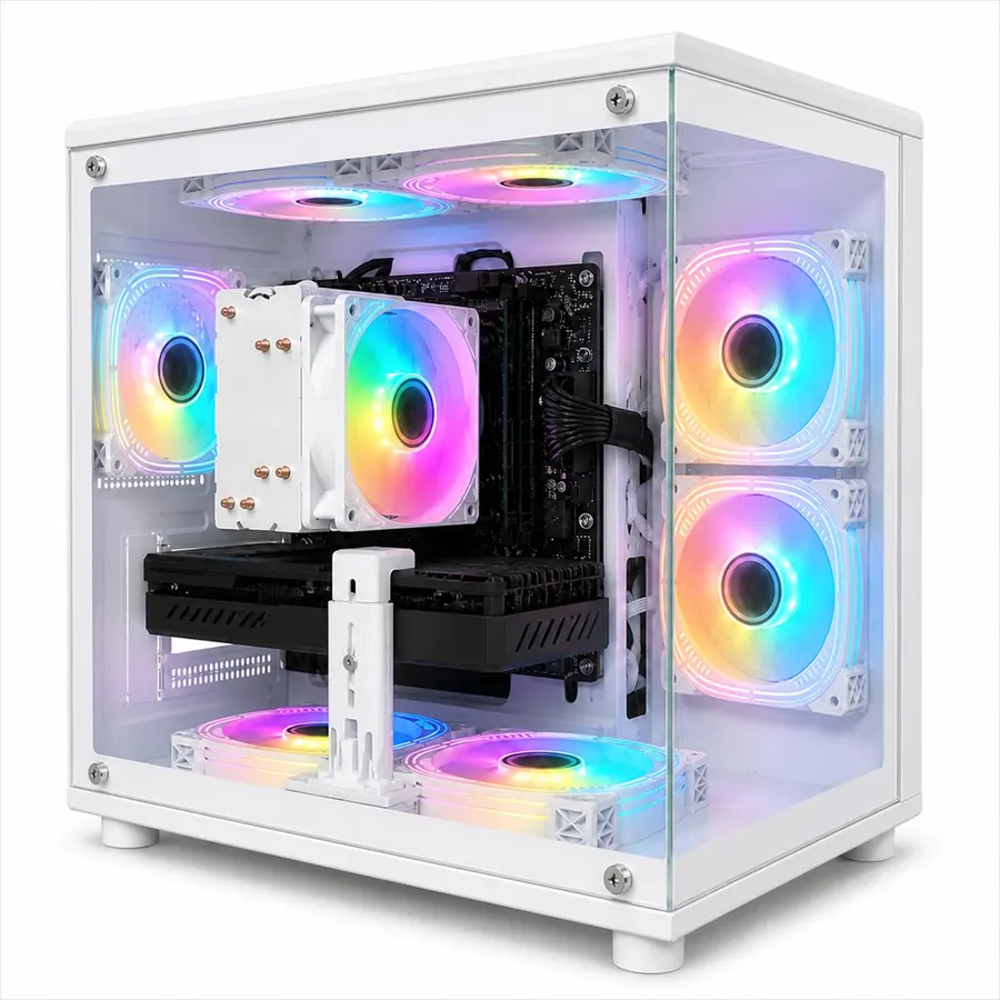 Gaming Desktop PC, i7-9700F 8-Core Up to 4.7GHz, RX 580 8GB Dedicated Graphics Card, 16GB DDR3 RAM, 512GB NVMe SSD, WiFi 6, RGB Tower for Gaming, Streaming & Productivity