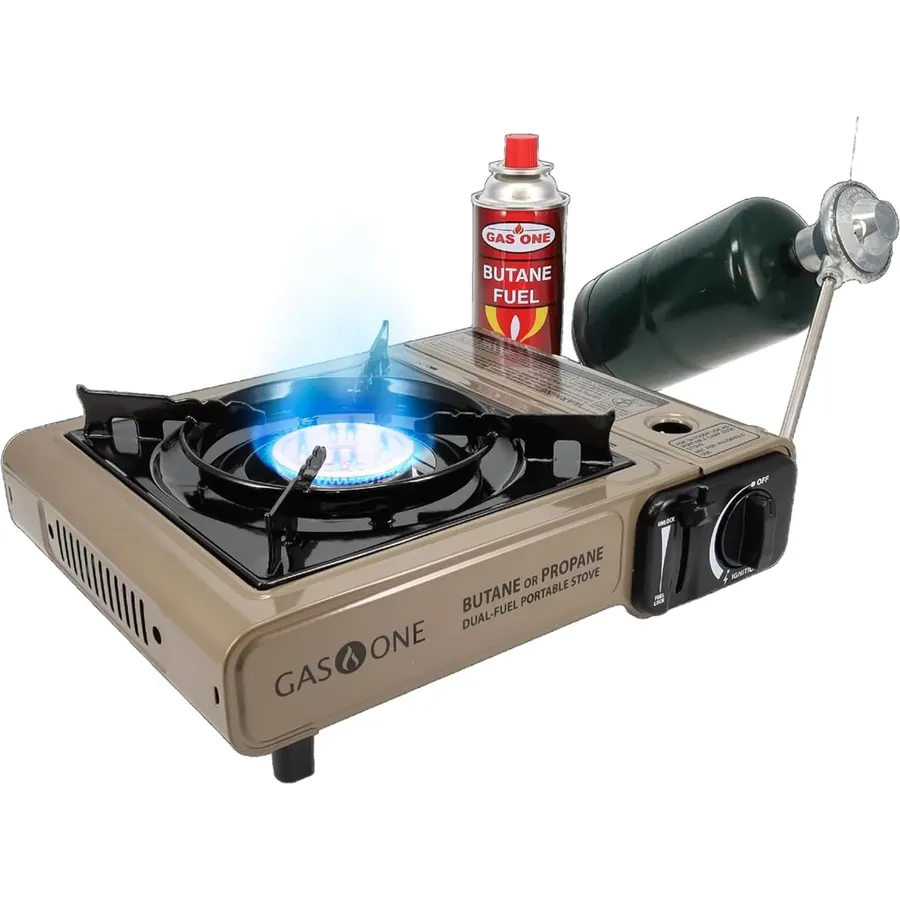 GasOne Emergency Gear Camping Butane Portable Gas Stove with Carrying Case