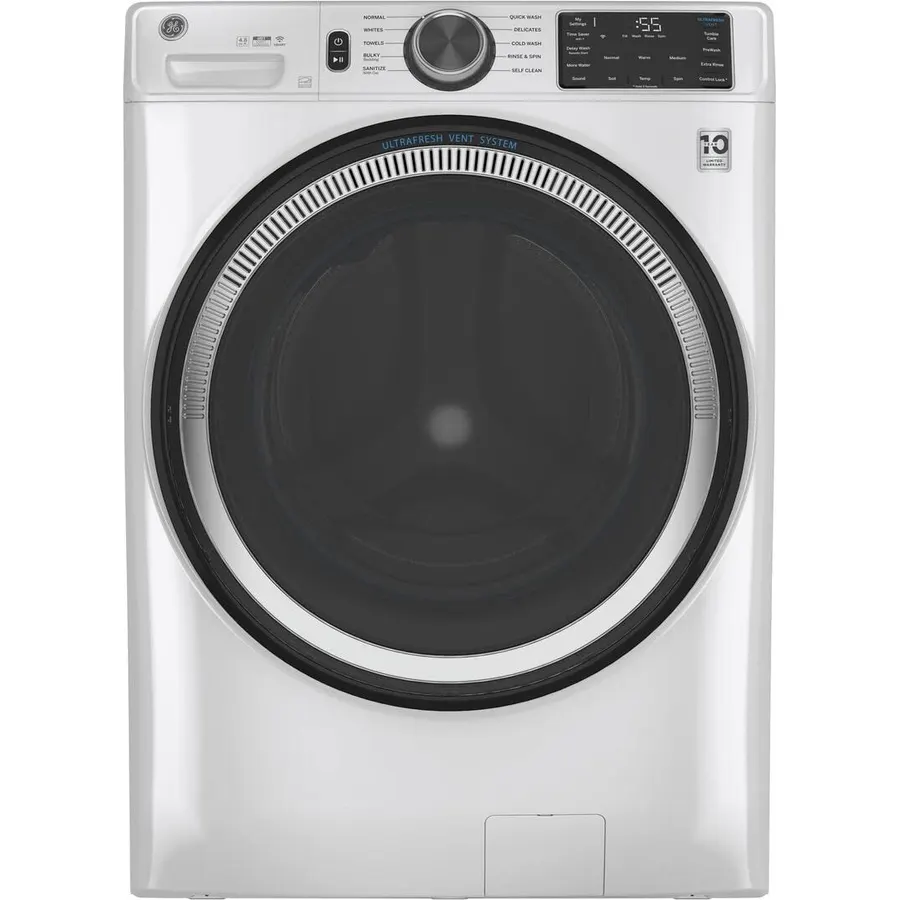 GE PROFILE 28 Inch Smart Front Load Washer with 4.8 cu. ft. Capacity in White GFW550SSNWW