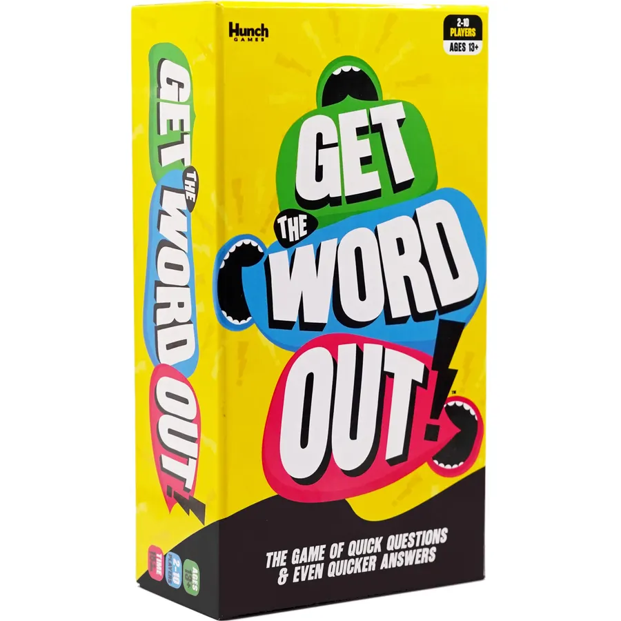 Get The Word Out - Fast Team Party Game for Big & Small Groups, Ages 13+