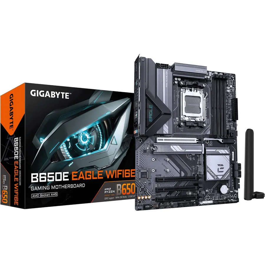 GIGABYTE B650M D3HP AMD AM5 mATX Motherboard, Support Ryzen 9000/8000/7000 Series, DDR5, 5+2+2 Power Phase, 2X M.2, PCIe 4.0, USB-C 3.2 Gen 1, 2.5 GbE, EZ-Latch, Q-Flash, RGB Fusion