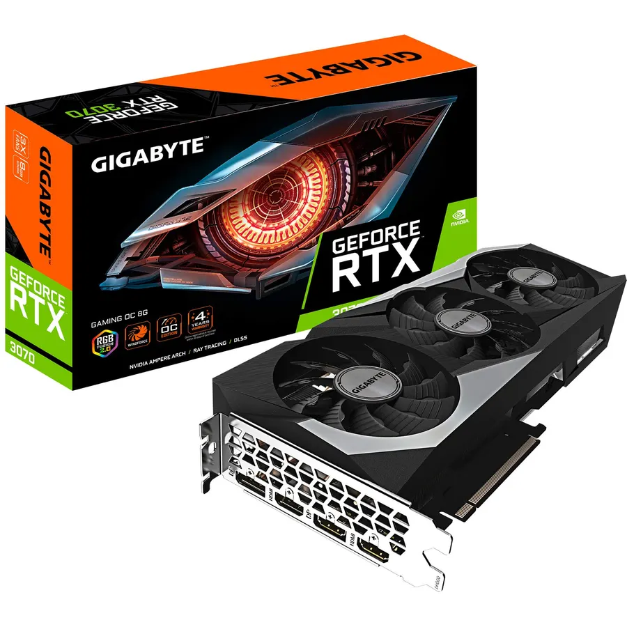 GIGABYTE GeForce RTX 3060 Ti Gaming OC 8G (REV2.0) Graphics Card, 3X WINDFORCE Fans, LHR, 8GB 256-bit GDDR6, GV-N306TGAMING OC-8GD REV2.0 Video Card