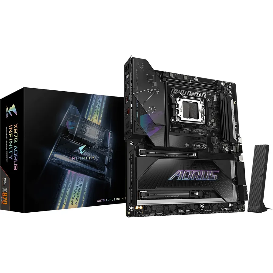 GIGABYTE X870 Eagle WIFI7 AMD AM5 LGA 1718 Motherboard, ATX, DDR5, 4X M.2, PCIe 5.0, USB4, WIFI7, 2.5GbE LAN, EZ-Latch, 5-Year Warranty