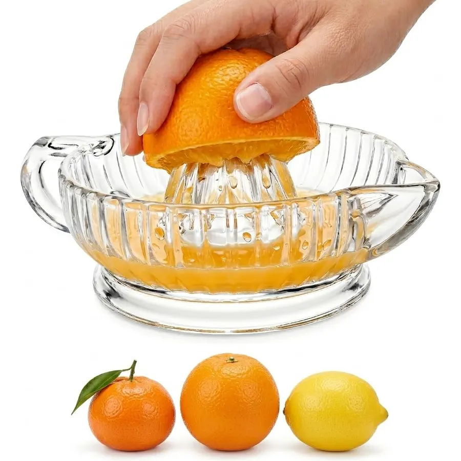 Glass Lemon Squeezer Citrus Juicer Reamer