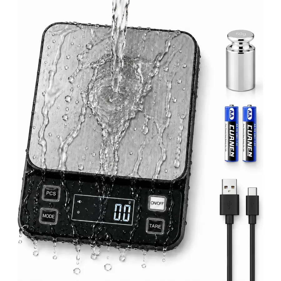 GPY 10kg/22lb Digital Kitchen Scale, 0.1g Precision Waterproof Baking Scale