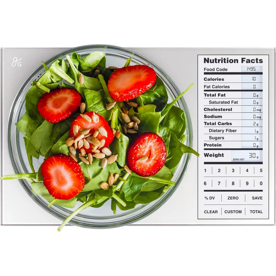 Greater Goods Food Scale with Nutrition Calculator, 2,000 Codes (Silver)