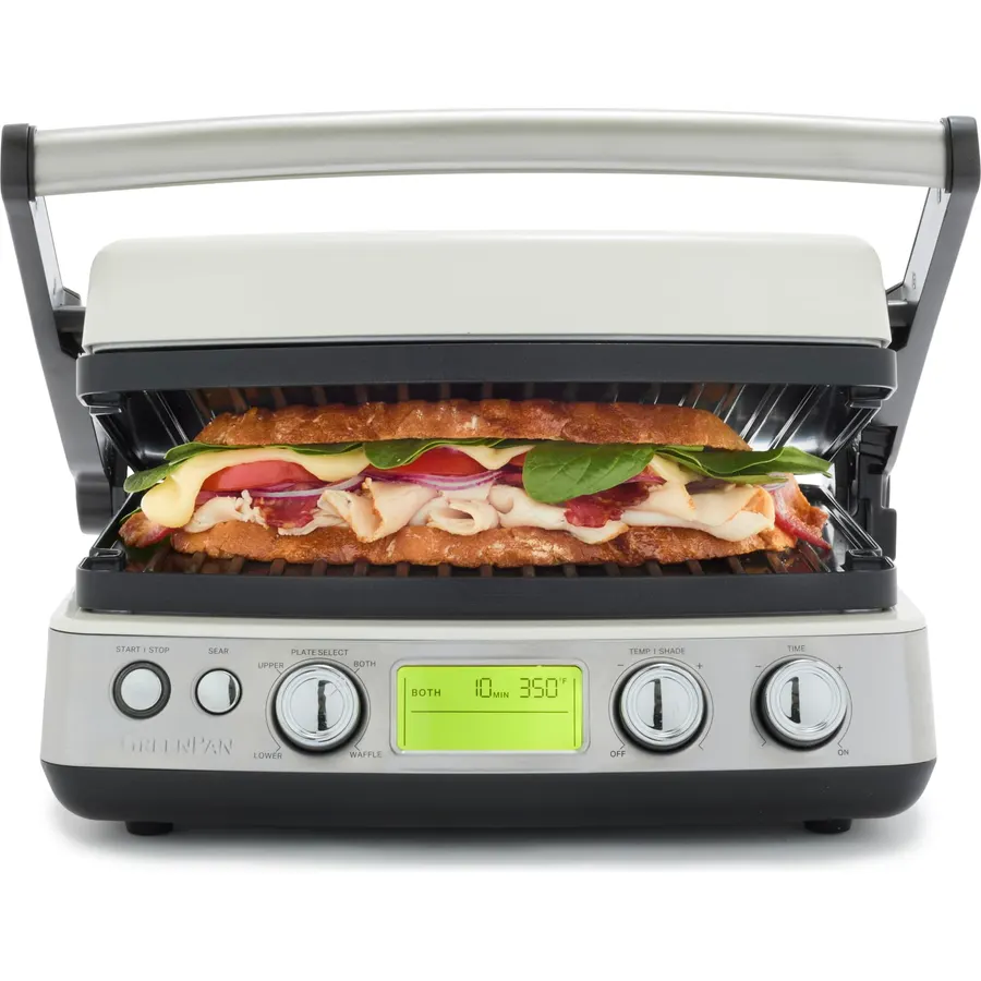 Greenpan Elite 7-in-1 Contact Grill & Griddle with Ceramic Nonstick Plates