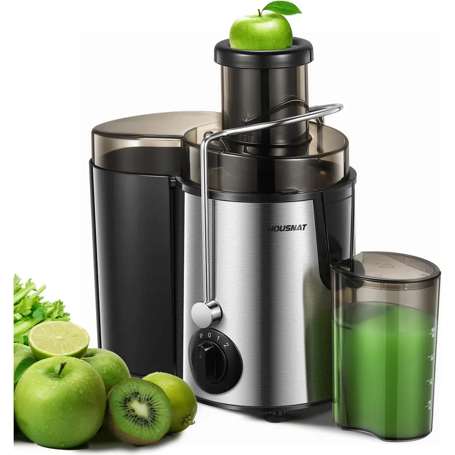 HOUSNAT Juicer Machines for Whole Fruit and Vegetables, 3 Speed Setting