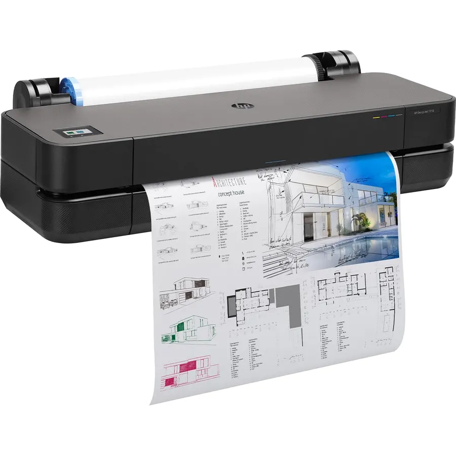 HP DesignJet T210 Large Format 24-inch Plotter Printer, for Easy CAD & Poster Prints (8AG32D)