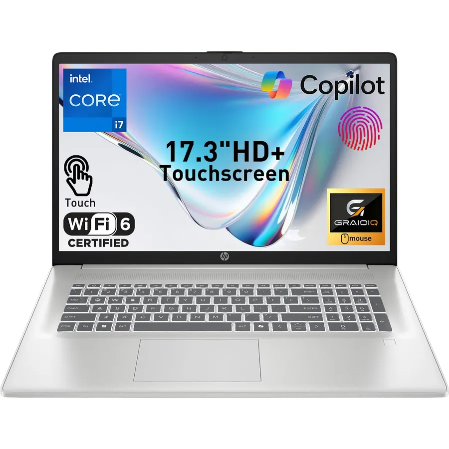 HP Essential 17.3" HD+ Touchscreen Laptop with i7-1355U, 64GB DDR4+ 2TB