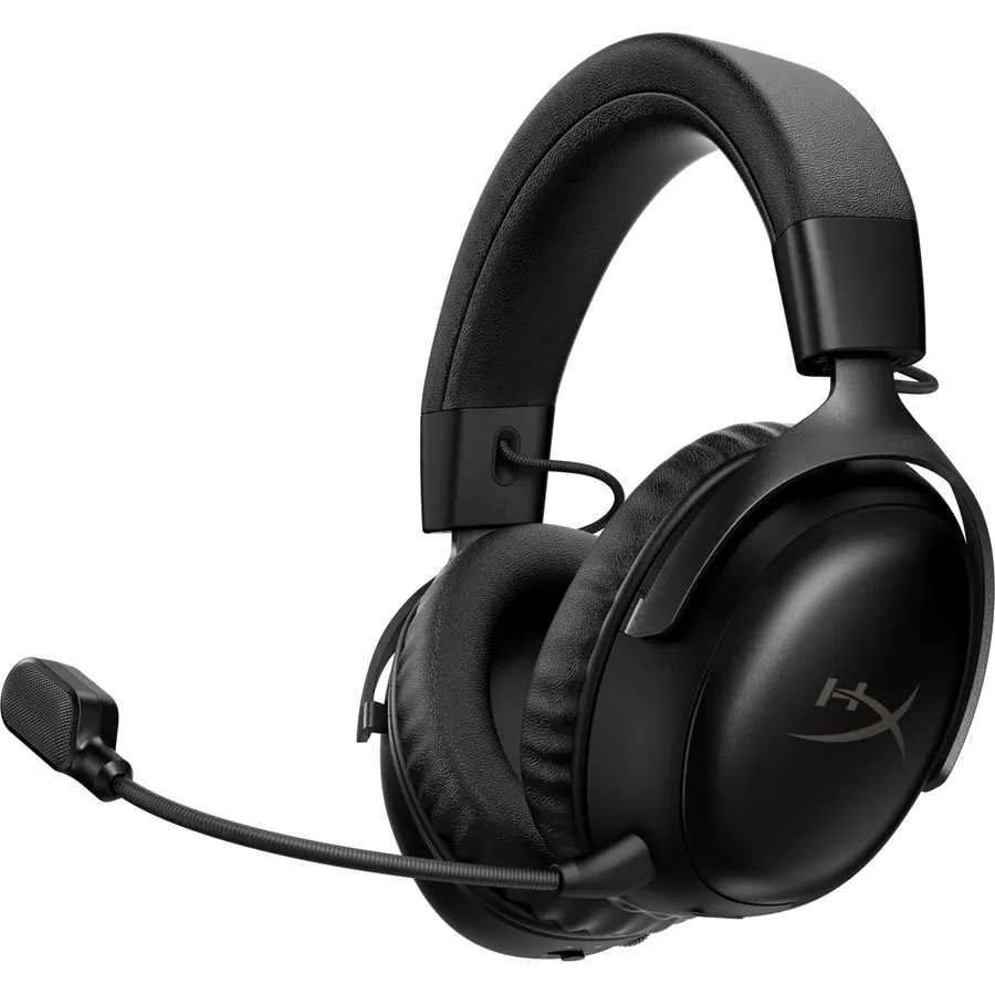 HyperX Cloud III S – Wireless Gaming Headset, 2.4GHz, Bluetooth, Battery Life up to 120 Hours 2.4GHz / 200 Hours Bluetooth, 53mm Angled Drivers, 10mm Detachable Mic, Customizable – Black/Red