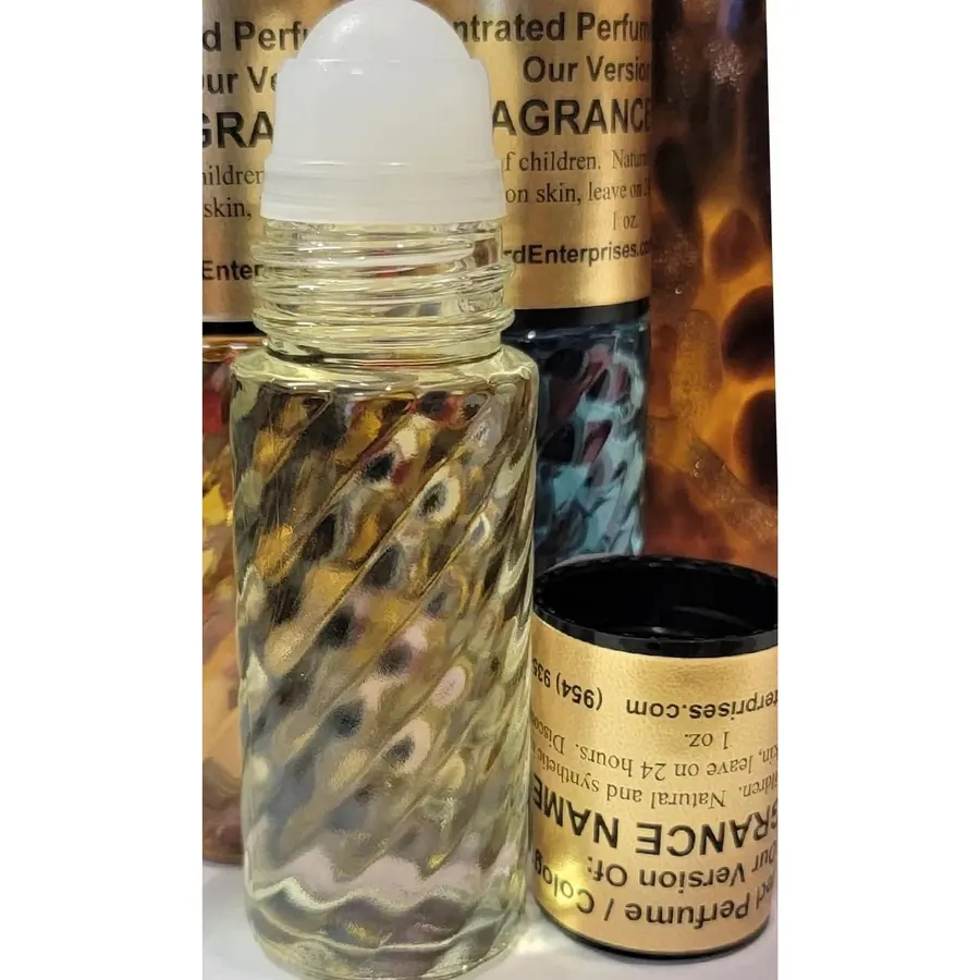 HYWD Enterprises Cologne Oil Comparable to GS NIGHT for Men, Fragrance Rendition, Eau de Parfum, 1 oz. (30ml) Swirly Glass Roll on