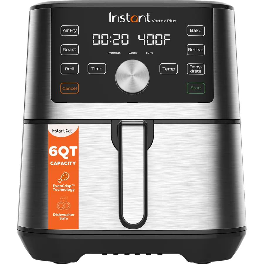 Instant Pot VORTEX Plus 6QT XL Air Fryer, 6-in-1 Air Fryer, Stainless Steel