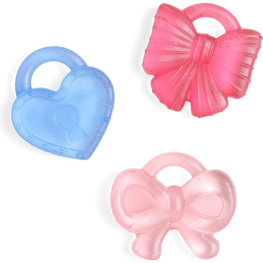 Itzy Ritzy Water-Filled Teethers for Teething Relief, Set of 3 (Bows)