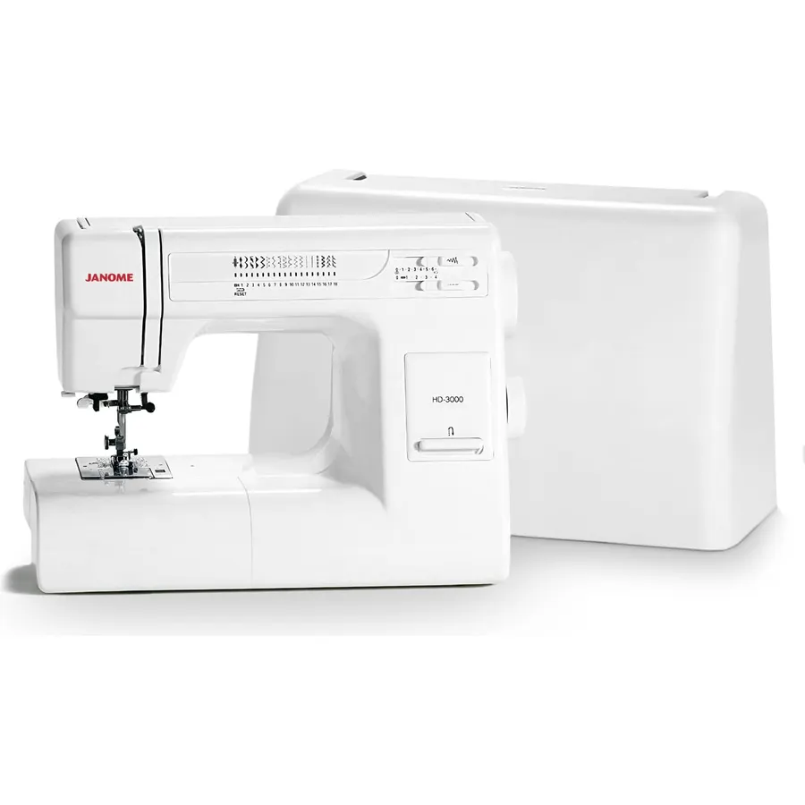 Janome HD3000 Heavy-Duty Sewing Machine with 18 Built-in Stitches + Hard Case
