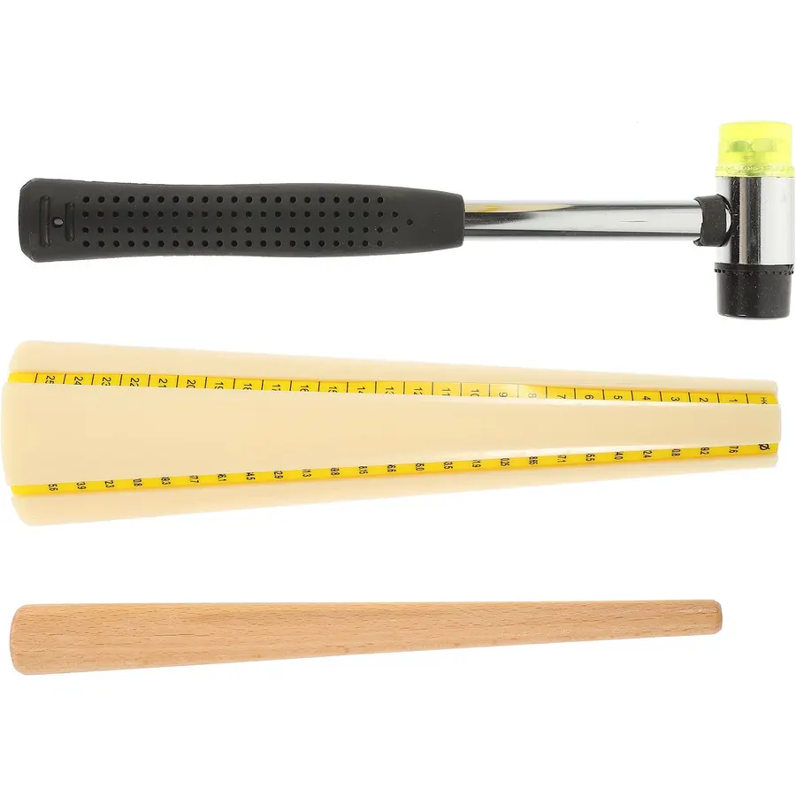 Jewelry Mandrel Stick with Rubber Mallet for Ring Repair and Shaping