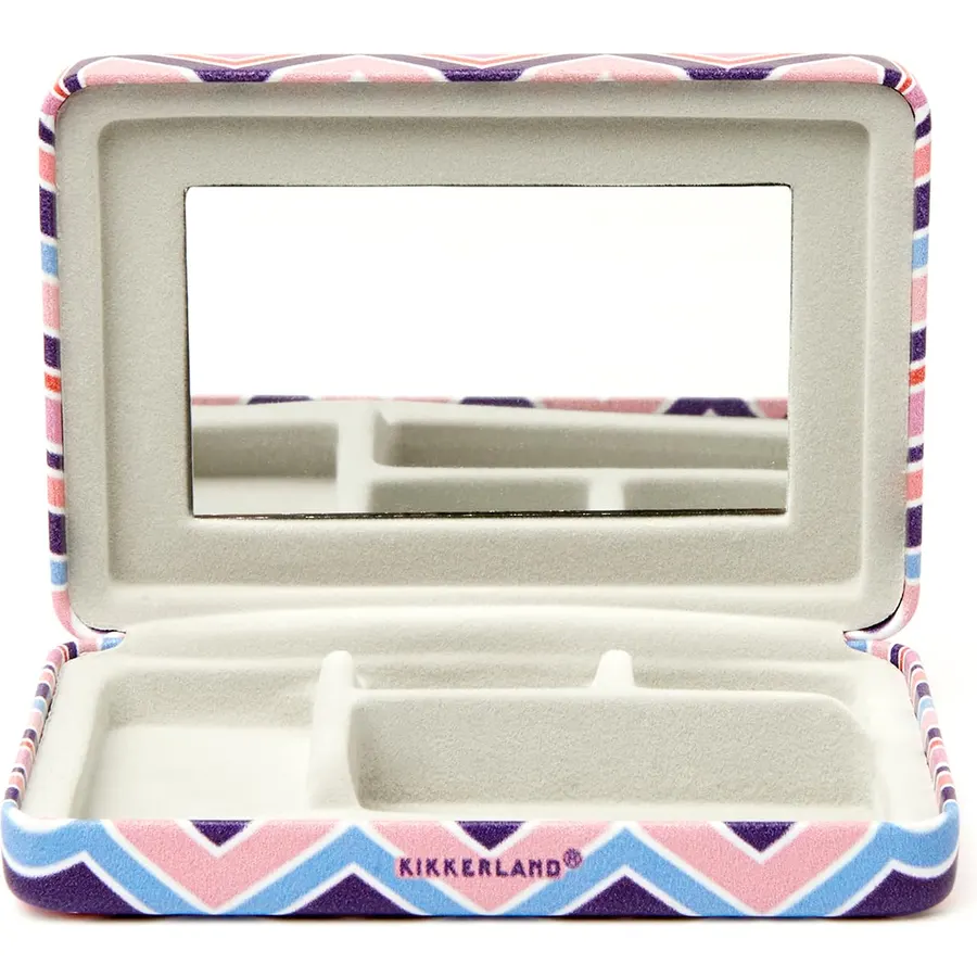 Kikkerland Plaid Travel Jewelry Case, One Case in a Surprise Color