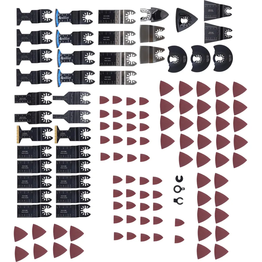 kimllier 121-Piece Oscillating Multi-Tool Blades Kit Includes Sandpapers