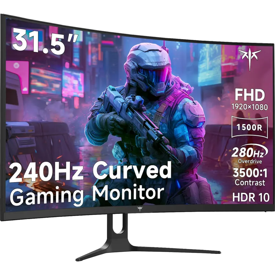 KTC 32 Inch 280Hz 240Hz Curved Gaming Monitor, FHD PC Monitor 1080P, H32C5